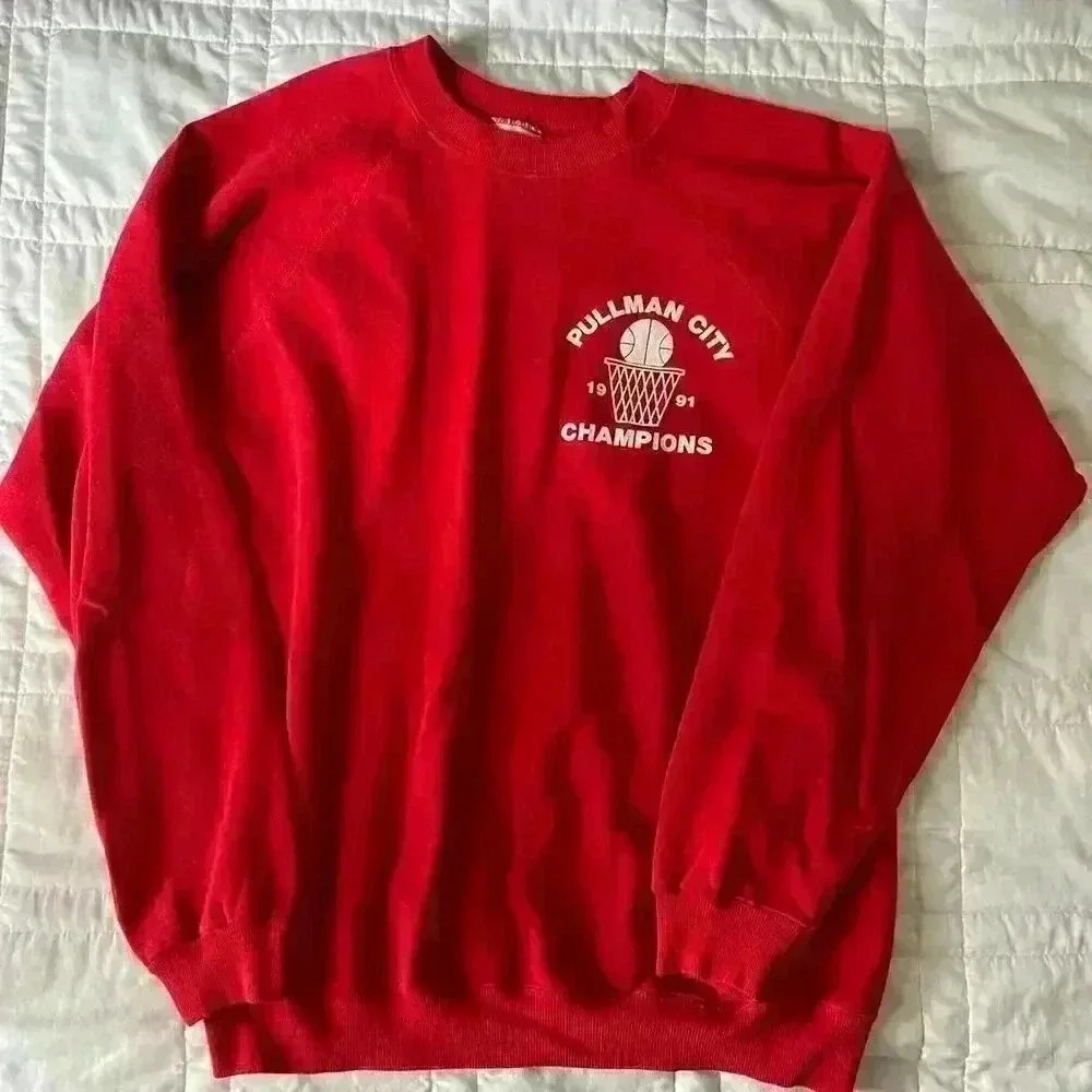Vintage 90s basketball crewneck sweatshirt‎ 1991 Pullman wa men’s xl